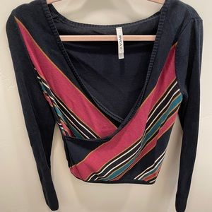 RVCA cross long sleeve top.